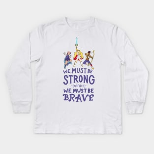 She Ra Strong and Brave Kids Long Sleeve T-Shirt